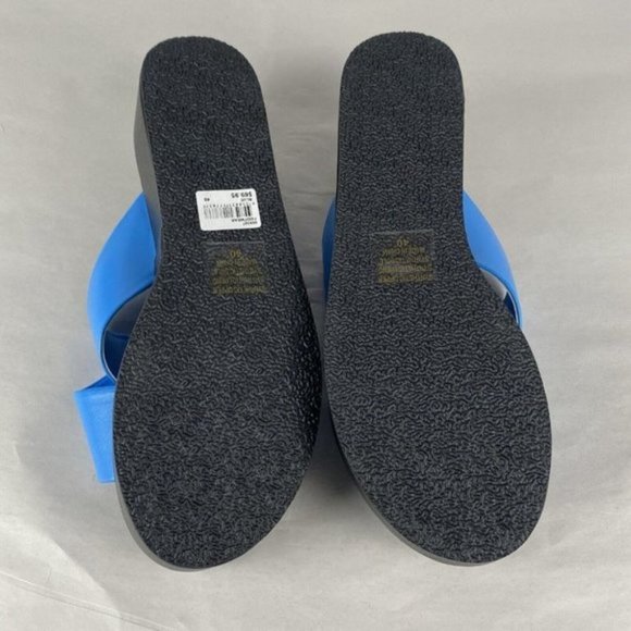 Women's Sportsgirl Size 40 Sienna Blue Modern Casual Crossover Platform Sandal - Picture 4 of 12